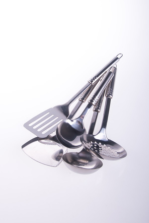 kitchen utensils. kitchen utensilson on backgroundの写真素材