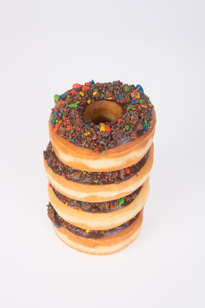 donut. chocolate donuts on backgroundの写真素材