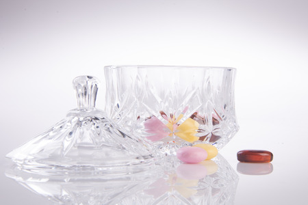 jar. crystal jar on background.の写真素材