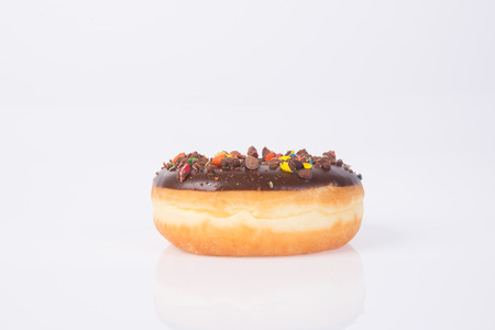 donut. chocolate donuts on backgroundの写真素材