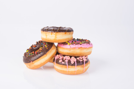 donut. chocolate donuts on backgroundの写真素材