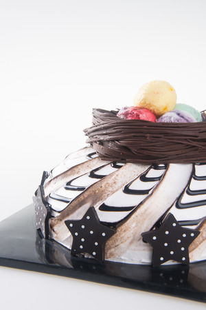 cake. chocolate cakes on background.の写真素材