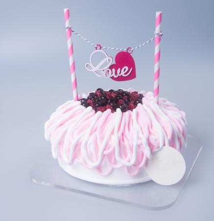 cake or mothers day cake on a backgroundの写真素材