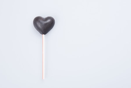 Chocolate or heart shape chocolate on a backgroundの写真素材