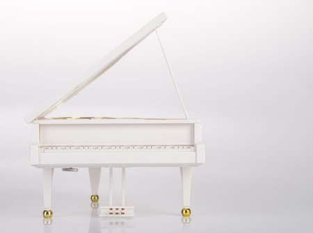 toy or toy grand piano on a backgroundの写真素材