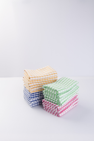 towel or kitchen towel on a backgroundの写真素材