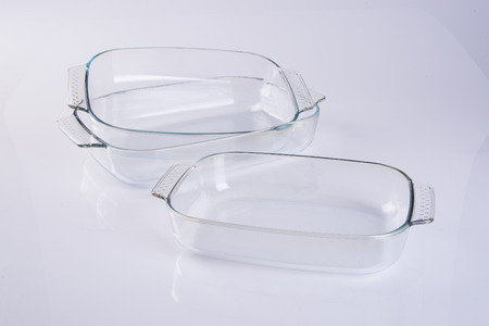 glass plate or crystal glass plate on backgroundの写真素材