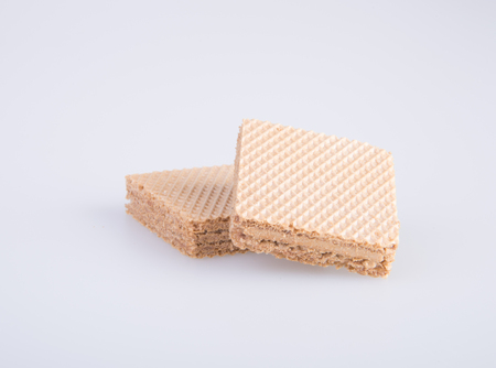 wafer or wafer biscuit on the backgroundの写真素材