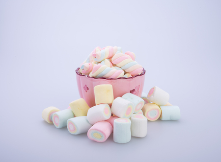 marshmallows or marshmallows candy on the backgroundの写真素材