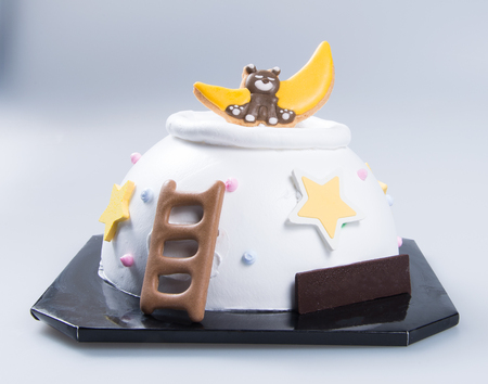 cake or Creative animals cake on a backgroundの写真素材