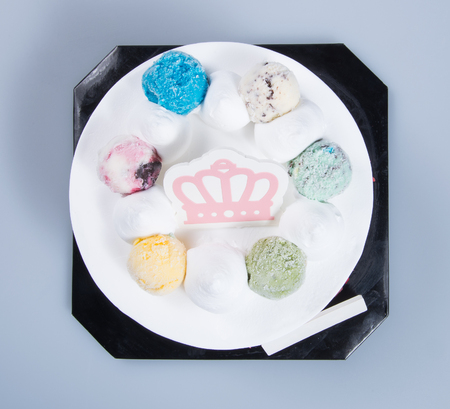 cake or birthday cake on a backgroundの写真素材