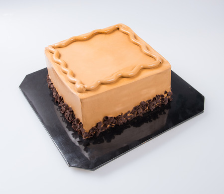 cake or chocolate cake on a backgroundの写真素材