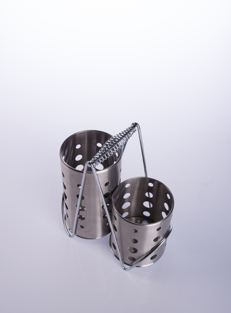 Kitchen utensils holder on the background.の写真素材