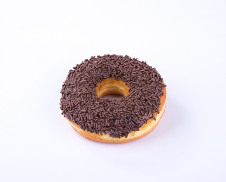 donut or chocolate donut on a backgroundの写真素材