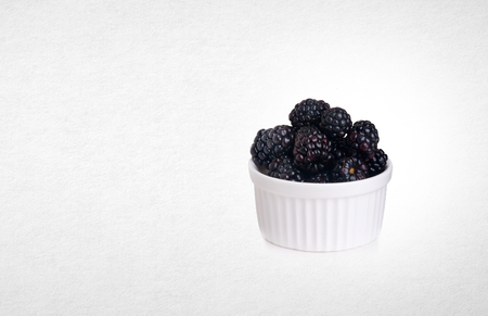 blackberries isolated on a white backgroundの写真素材
