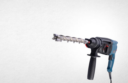 Electric drilling machine or drilling machine on background