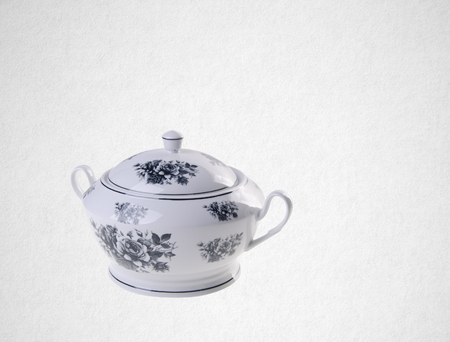 pot or ceramic food pot on a backgroundの写真素材