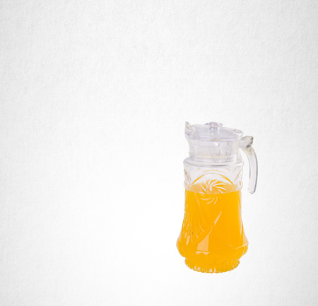 Orange juice or Orange juice in jug on backgroundの写真素材