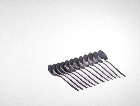Spoon or Steel metal spoon on a backgroundの写真素材