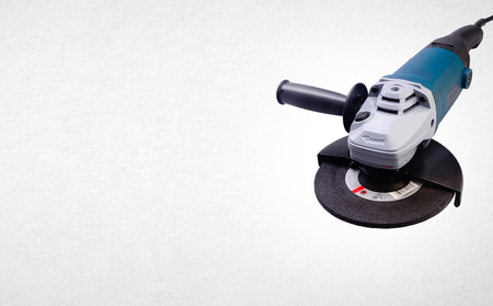 Electric grinder mechanic or angle grinder on backgroundのeditorial素材