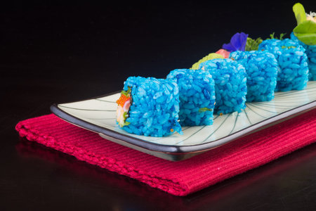 japanese cuisine. sushi on backgroundの写真素材