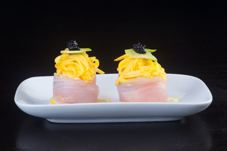 japanese cuisine. sushi on backgroundの写真素材