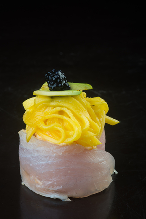 japanese cuisine. sushi on backgroundの写真素材