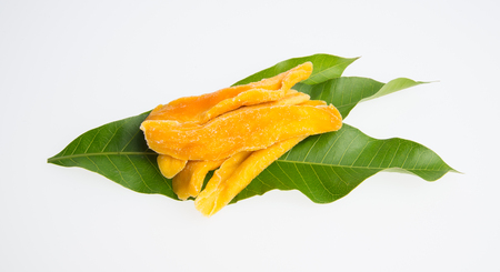 Dried Mango or Dried Mango slices on a backgroundの写真素材