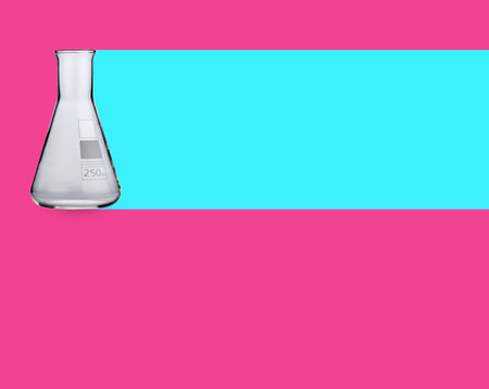 Lab. Test-tubes. Laboratory glassware on backgroundの写真素材