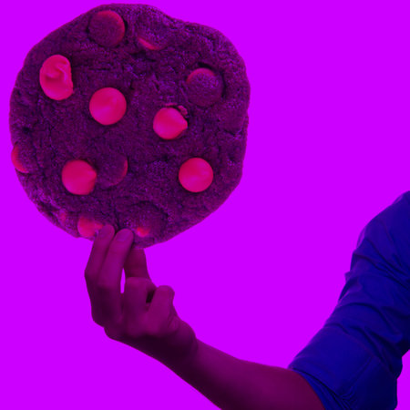 Cookies or Chocolate chips cookies with hand concept newの写真素材