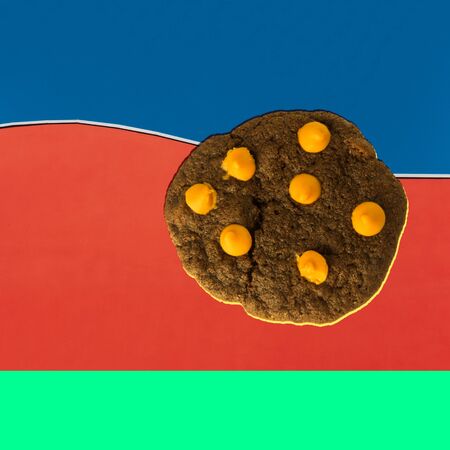 Cookies or Chocolate chips cookies with concept designの写真素材