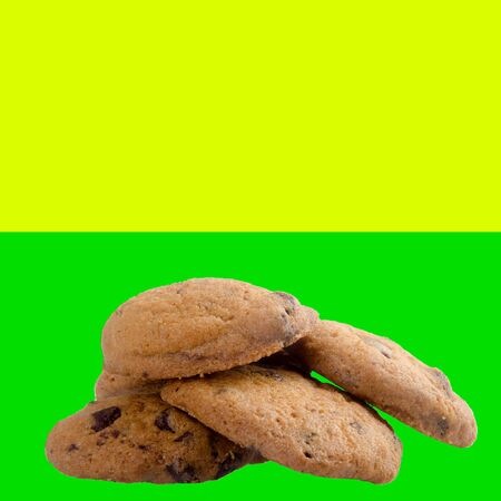 Cookies or Chocolate chips cookies with concept designの写真素材