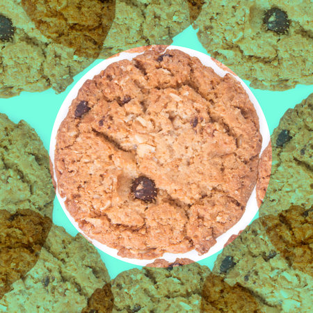 Cookies or Chocolate chips cookies with concept design