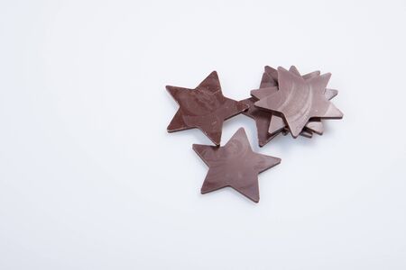 Chocolate or chocolate star on a backgroundの写真素材
