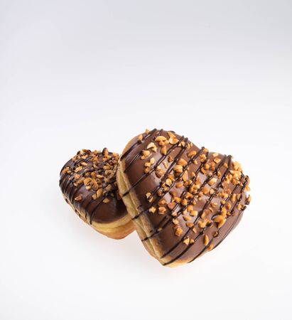 Donut or Heart Shaped Donut on a background newの写真素材