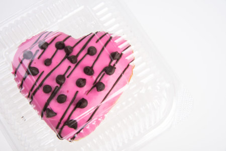 Donut or Heart Shaped Donut on a background newの写真素材