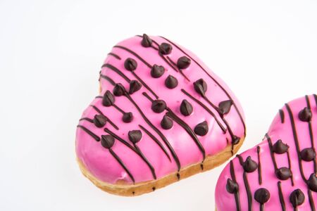 Donut or Heart Shaped Donut on a background newの写真素材