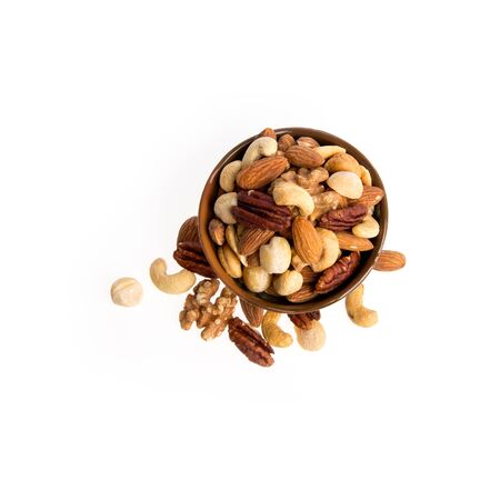 nuts or mix nuts on a background newの写真素材