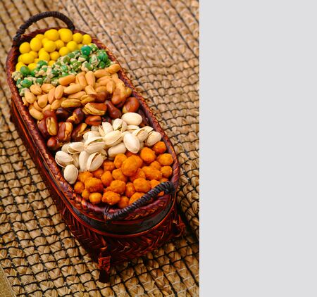 nuts or mix nuts on a background newの写真素材