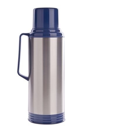 Thermo or Thermo flask from stainless steel on background newの写真素材