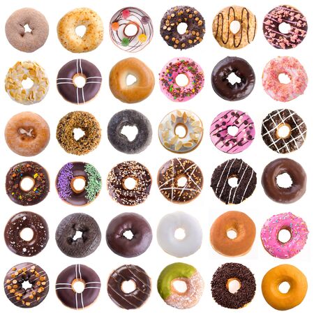 donut or donut isolated on white background newの写真素材