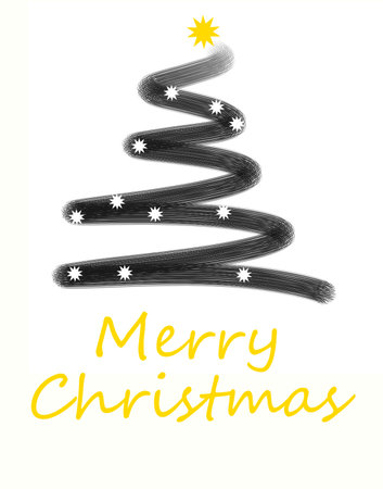 Illustrative Christmas treeの写真素材