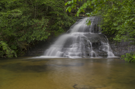 Wildcat Falls at Wildcat Wayside Park Greenville South Carolina Along Cherokee Scenic Highwayの写真素材