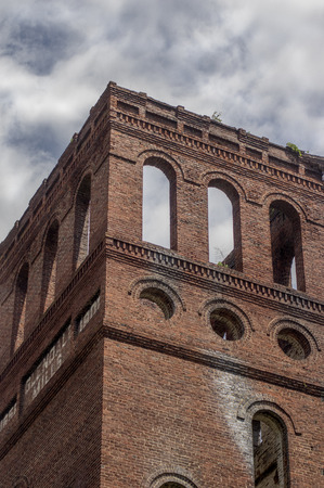 Textile Mill Ruins Glendale Mill Spartanburg South Carolinaの写真素材