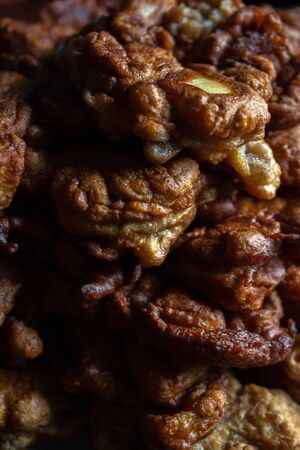 Pancakes with apple on a plateの写真素材