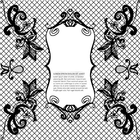 lace wedding invitationのイラスト素材