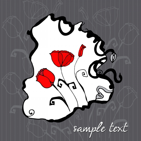 greeting card with tulipsのイラスト素材