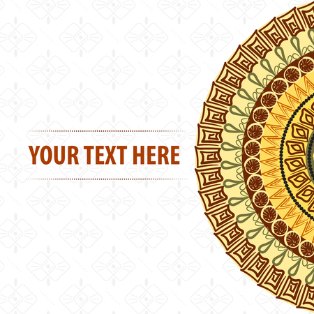 Mandala pattern on a white background for cards and business cardsのイラスト素材