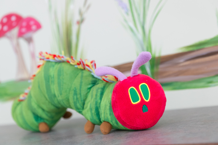 Toy caterpillar closeup photoの写真素材