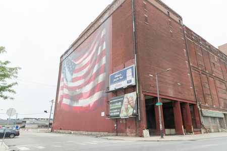 High-rise buildings at the Spruce Street Harbor Park?Philadelphia, PA, USA. May 28, 2018.のeditorial素材